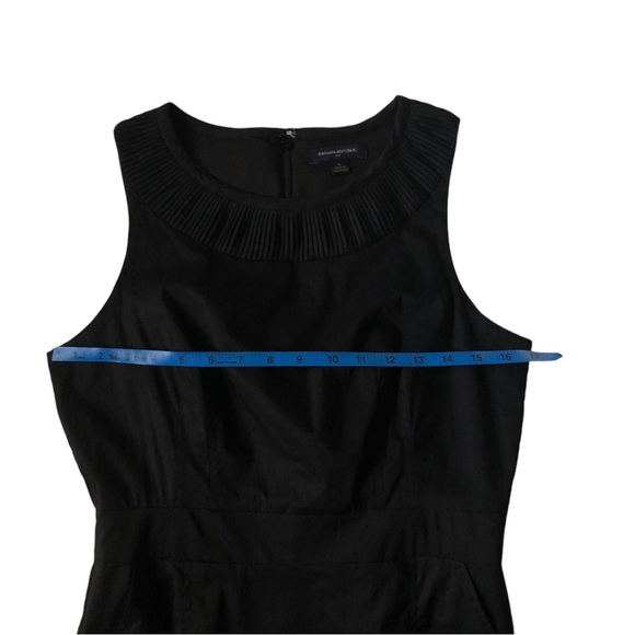 Banana Republic Black Sleeveless Cotton Blend Dress Sz 6 - Picture 6 of 10